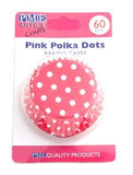60 Pink Polka Dots Cupcake Liners - PME Easter Spring It's A Girl Baby