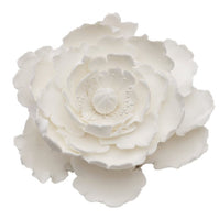 4" White Gumpaste Garden Peony Flower