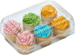 Cupcake Box 6 ct Clear CASE 270ct HIGH DOME