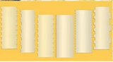 Tall PATTERNED Edge Side Scraper Set 6 pc