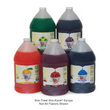 Sno-Kone Syrup Case 4gal (26 Flavors) 4 Free Pumps