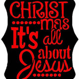 CHRISTmas It's all about Jesus Stencil - 2 T's Stencils - Cookies Royal Icing Airbrush Cookie Decorating Cakes Etc