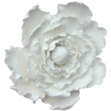 4" White Gumpaste Garden Peony Flower