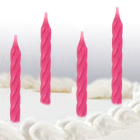 24 Pink Spiral Celebration Candles 2.5" Birthday Candle