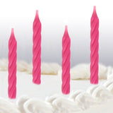 24 Pink Spiral Celebration Candles 2.5" Birthday Candle