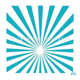 Sunburst Stencil 4 STYLES - 2 T's Stencils - Cookies Royal Icing Airbrush Cookie Decorating Cakes Etc