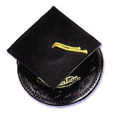 Graduation Cap & Tassel Cake / Cupcake Topper Black & Gold 3D