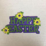 “Happy Easter” Floral Cake Topper