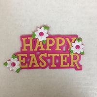 “Happy Easter” Floral Cake Topper
