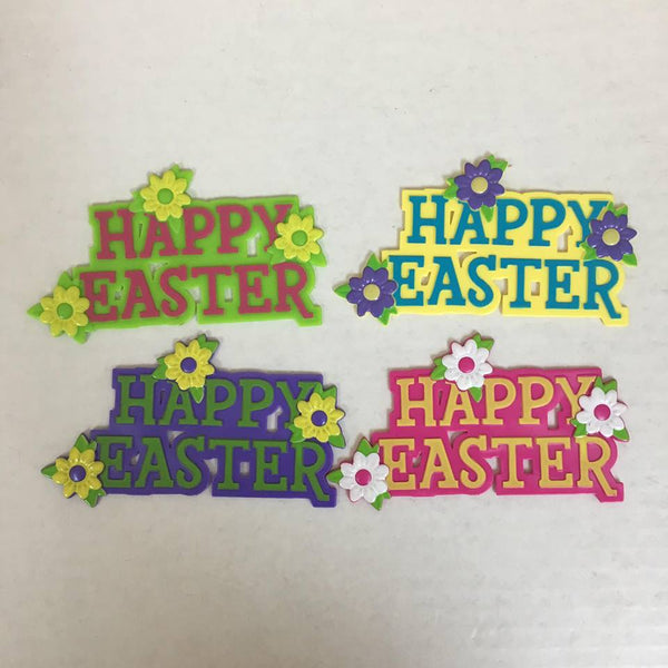 “Happy Easter” Floral Cake Topper