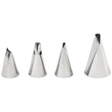 Decorating Tip 4 PC Set - Wilton Ruffle Tips 100, 86, 102, 125