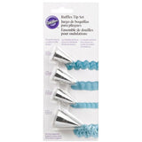 Decorating Tip 4 PC Set - Wilton Ruffle Tips 100, 86, 102, 125