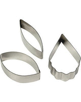 PME 3 PC Flower & Petal Cattleya Orchid Cutter Set - Fondant Gumpaste Clay Crafts Cookie Cutters