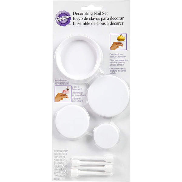 Wilton Decorating Nail Set of 4 - Cupcake Decorating Flower Making Cakes Icing Piping
