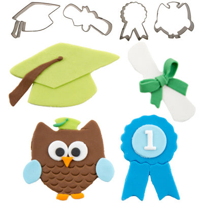 Graduation Cookie Cutter Set of 4 - 2.25"