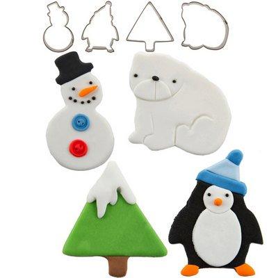 Winter Cookie Cutter Set of 4 - -2.25"