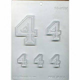 Collegiate Number #4 Chocolate Mold 90-14314 -  Soap Concrete Plaster Crafts Birthday