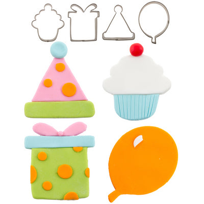 Birthday Cookie Cutter Set of 4 - 2.25"
