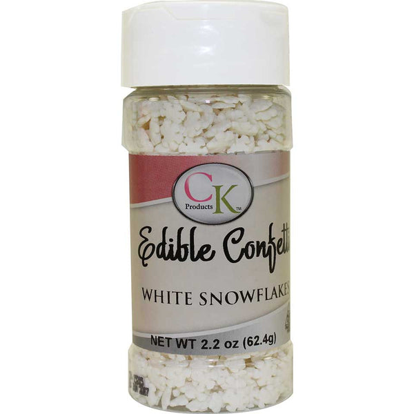 2.2 OZ WHITE SNOWFLAKE SPRINKLES