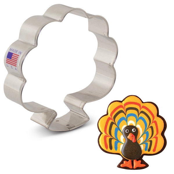 Tree OR Forward Facing Turkey 5" Cookie Cutter - Outdoors Picnic Summer Spring Forest Woods