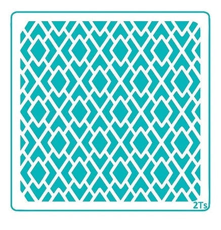 Triangle Lace Background Stencil - Large  2 T's Stencils - Cookies Royal Icing Airbrush Cookie Decorating Cakes Etc