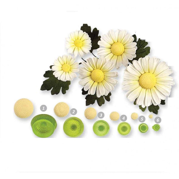 DAISY CENTRE STAMPS SET OF 6 CUTTERS