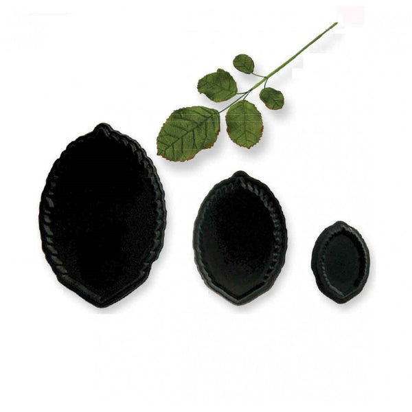 ROSE LEAVES SET OF 3 CUTTERS