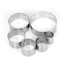 Circle Cookie Cutter  Set of 7 ( 1.5" - 3.25") Cake,Clay,Play-Doh