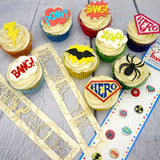 FMM SUPERHERO 1.5"-2.25" Cutter Set - Cookie Fondant Gumpaste Clay Crafts Cake Decorating House Home Dolls