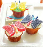 Lime Jelly Fruit Slices 1.5" -12 Perfect for Margarita Cupcakes