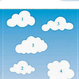 Cloud Cutter 5 Piece Set - Cookie Fondant Gumpaste Clay Crafts Cake Decorating Sky Earth