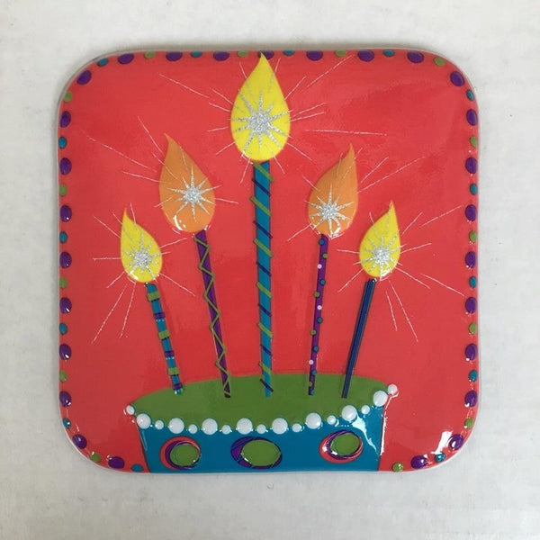 Birthday Candles 5" POP TOPS - Cake Plaque Pick Topper Happy Birthday