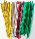 50 Red Foil Twist Ties - Lorann Gourmet Candy Making
