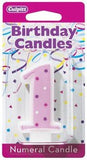 Number "1" Birthday Candle (4 Colors / Designs)