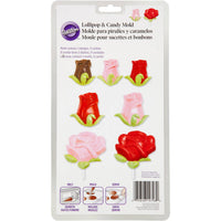 Wilton Roses & Buds Lollipop Chocolate  Mold - Valentine's Day Valentines February 14th Sucker