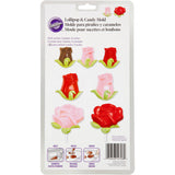 Wilton Roses & Buds Lollipop Chocolate  Mold - Valentine's Day Valentines February 14th Sucker