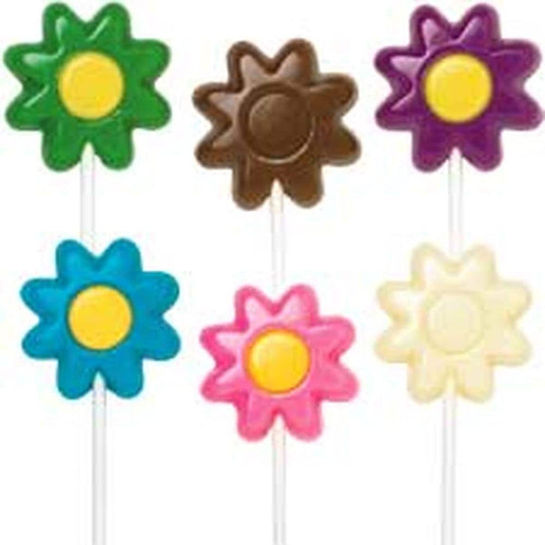 Wilton Dancing Daisy Lollipop Chocolate Mold - Spring Flowers Floral Sucker