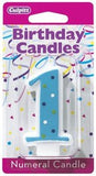 Number "1" Birthday Candle (4 Colors / Designs)