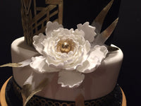 4" White Gumpaste Peony Flower