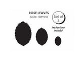 JEM 3 PC Rose Leaves Cutter Set - Fondant Gumpaste Clay Crafts