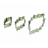 PME 3 PC Holly Leaf Cutter Set - Fondant Gumpaste Clay Crafts Cookie Cutters
