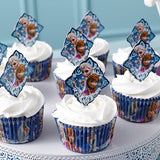 24 Frozen Cupcake Fun Pix - 3" Disney Elsa Anna Olaf