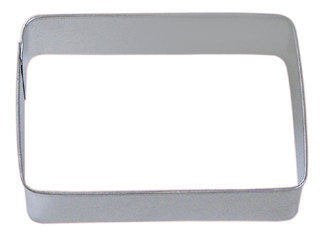 Rectangle 3.5" x 2.5" Cookie Cutter - Basic Shapes Youtube Logo Social Media