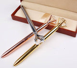 Crystal Top Pen - Black Ink - Diamond - Rose Gold, Silver, White, Rainbow, Pink, Polka Dots