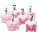 24 Minnie Mouse & Daisy Duck Cupcake Fun Pix - 3" Disney Mickey Mouse Clubhouse Donald Goofy Pluto