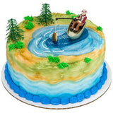 Fisherman with action Fish Cake Decorating Set - 3 pieces - Pop Top Plaque Topper
