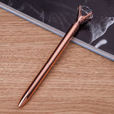Crystal Top Pen - Black Ink - Diamond - Rose Gold, Silver, White, Rainbow, Pink, Polka Dots