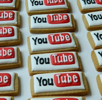Rectangle 3.5" x 2.5" Cookie Cutter - Basic Shapes Youtube Logo Social Media