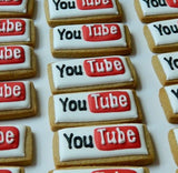 Rectangle 3.5" x 2.5" Cookie Cutter - Basic Shapes Youtube Logo Social Media