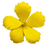 Hibiscus 5 Flower Set 3.5" Gumpaste Hibiscus  Yellow, Orange, Purple, Scuba Blue, & White Flower - SET OF 5